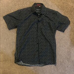 Calvin Klein Men's Black Shirt with White Dots